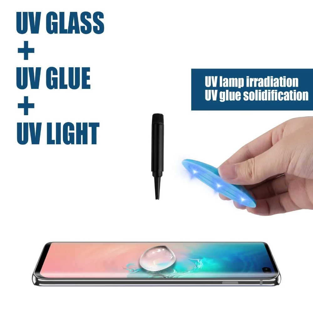 10pcslot uv tempered glass for samsung galaxy s10 e s20 s9 plus ultra full liquid screen protector for samsung note 10plus 9 8 free global shipping