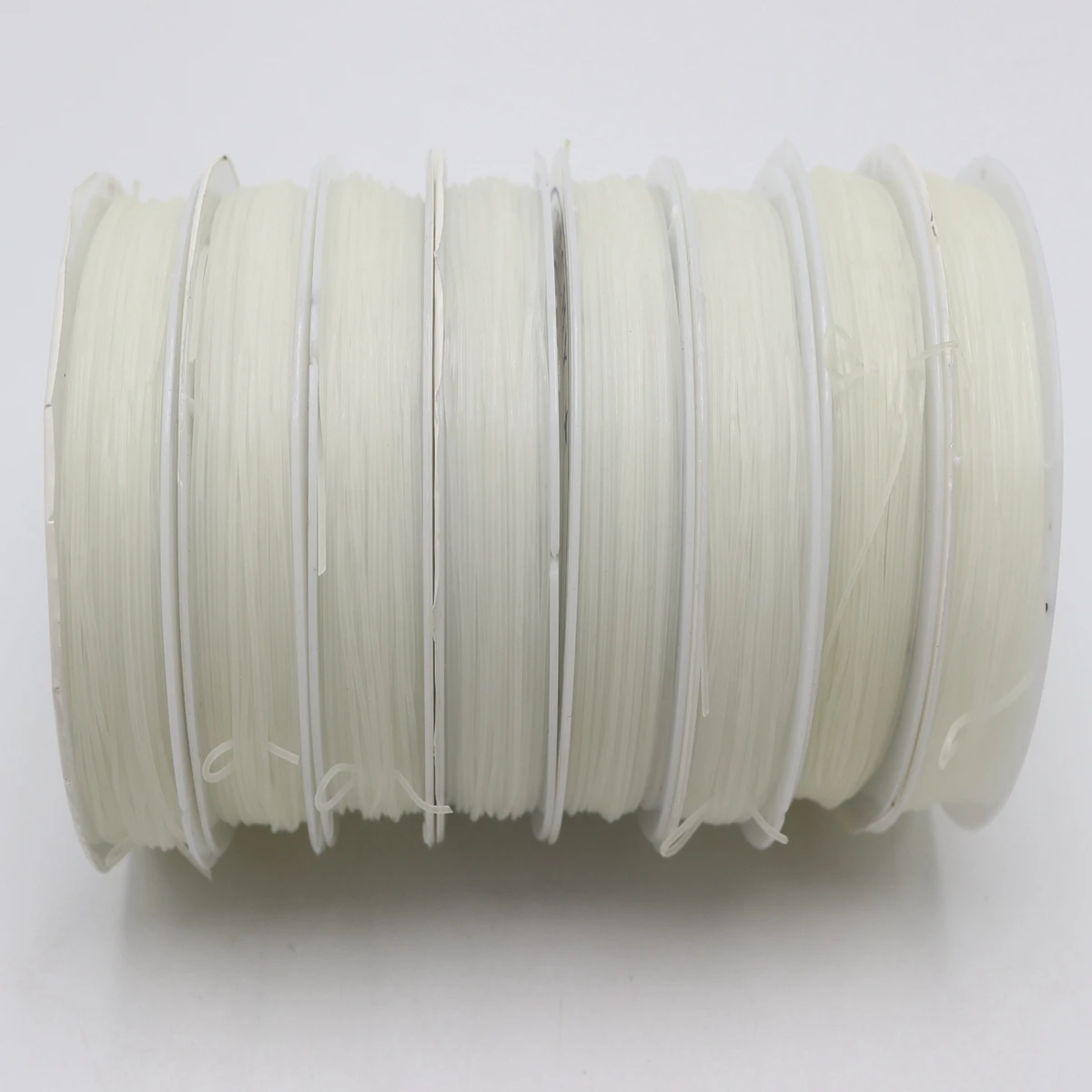 

5Rolls X10Meter Frosted White Crystal String Stretch Elastic Beading Cord 0.8mm