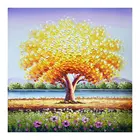 Желтая большая дерево Алмазная картина масляная круглая полная дрель Nouveaute DIY мозаика вышивка 5D Вышивка крестиком домашний декор подарки