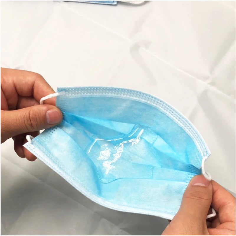 50 шт./компл. экологически чистые уход за кожей лица синий Чистые маска 3-Слои