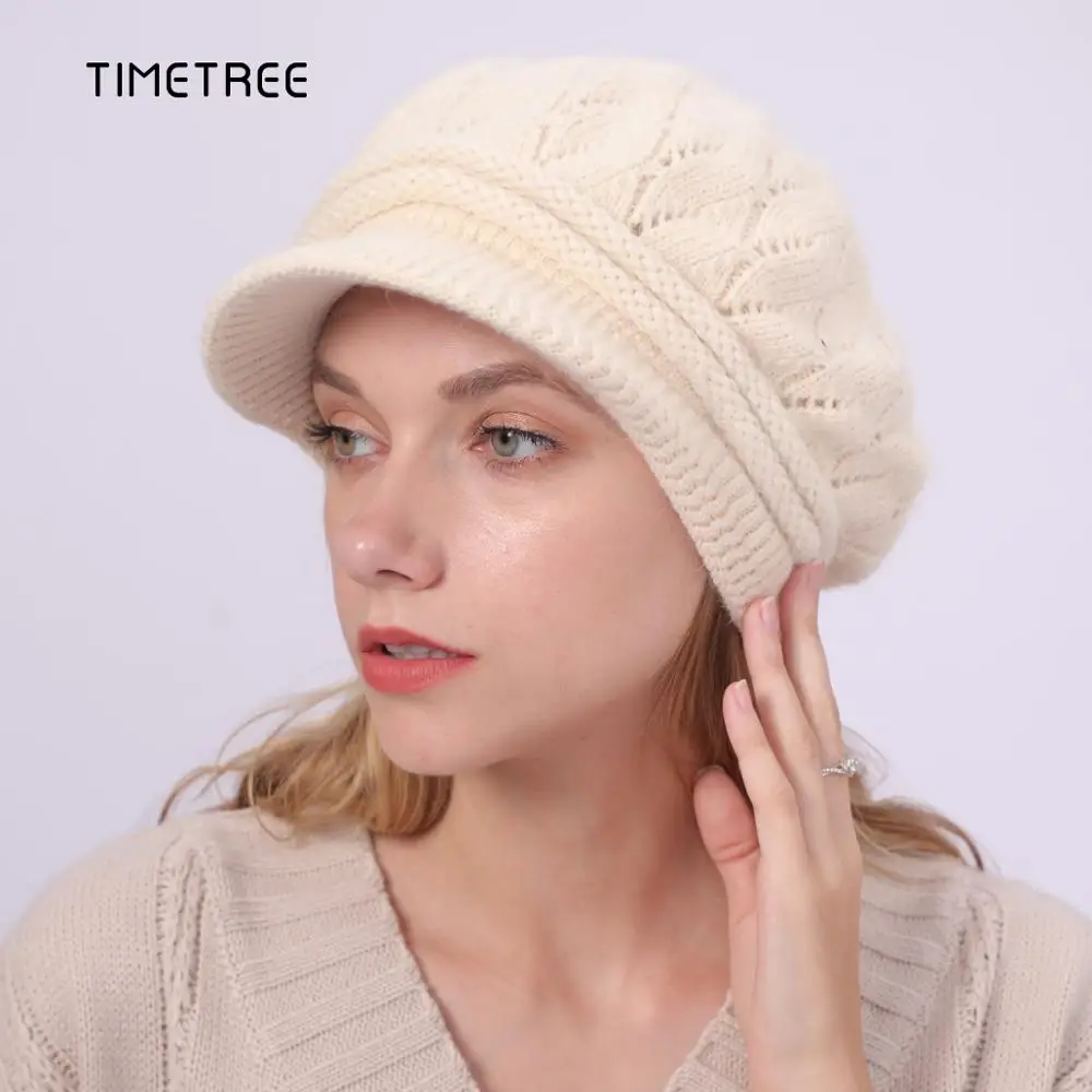 Классические трендовые зимние теплые шапки женские вязаные мягкие шарф