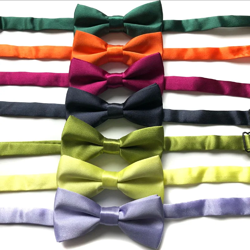 

23 Color New Kid Bow Tie Boy Girls Sollid Bowtie With Buckle Butterfly Bow for Children Adjustable Gift Party Accessories