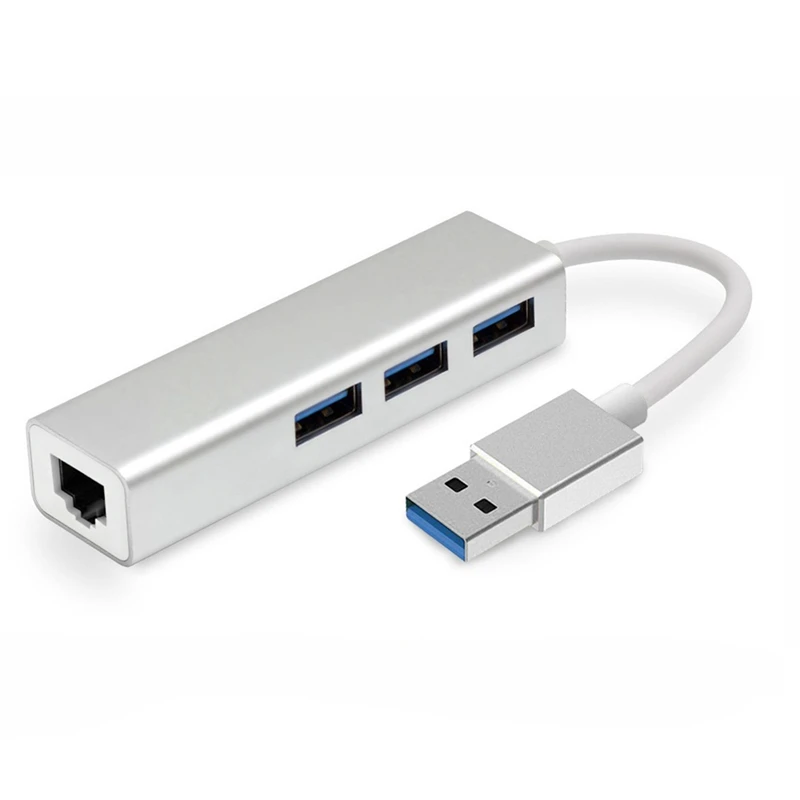 USB Ethernet с 3 Порты и разъёмы usb хаб 0 RJ45 Lan сетевая карта адаптер для Mac IOS Android