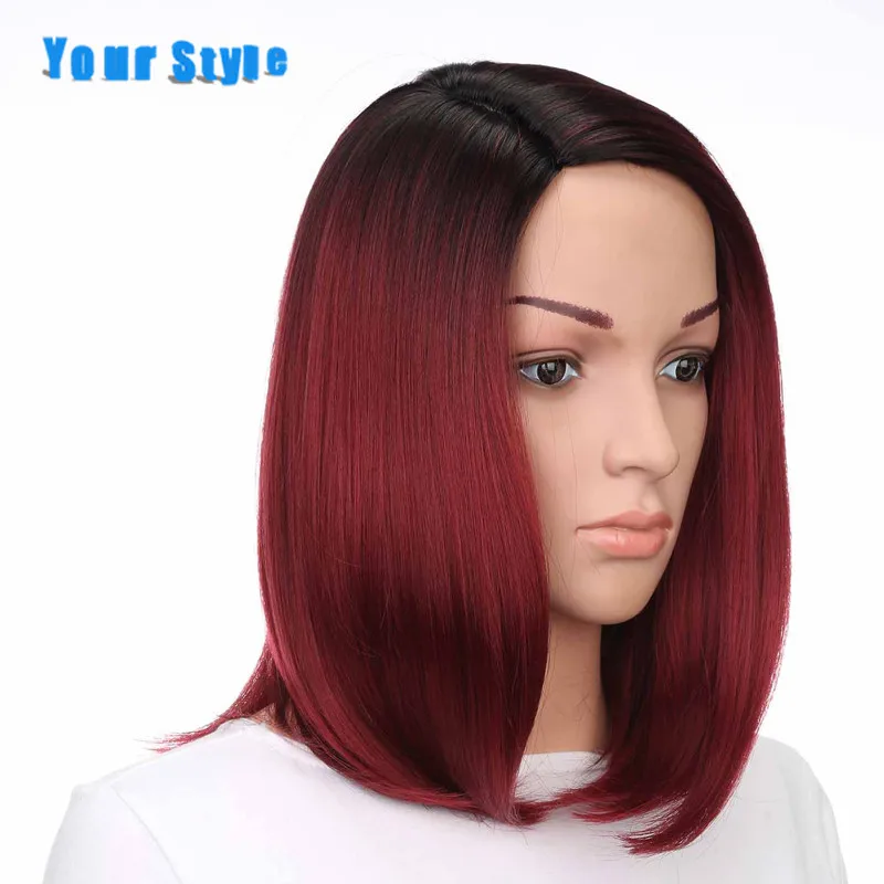 Парики с прямыми короткими волосами в стиле Боб для африканских женщин