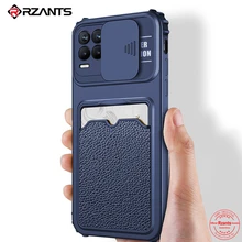 Rzants For VIVO V21 4G 5G Case Slide Camera Lens Protection Four Conor Card Slot Holder Wallet SlimThin Armor Cover