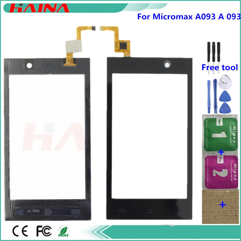 4 0 дюймовый сенсорный экран для Micromax A093 A 093 дигитайзер Передняя стеклянная линза