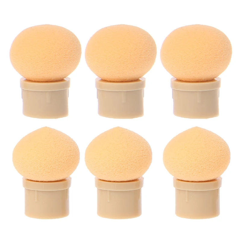 6 шт. губка головки порошок кисть Тени градиентная Ручка Маникюр ногтей