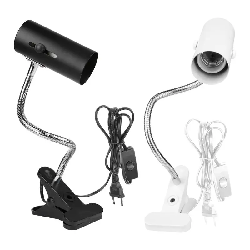 

E27 Reptile Lamp Holder Heating Lamp Set Clip-on Bulb with Cover Pet Light Table Desk Lamp Book Flexible Lamp Holder