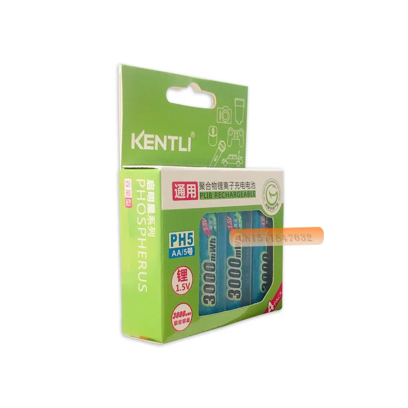 4 перезаряжаемых литий полимерных ионных литиевых аккумулятора 1 5 в AA +