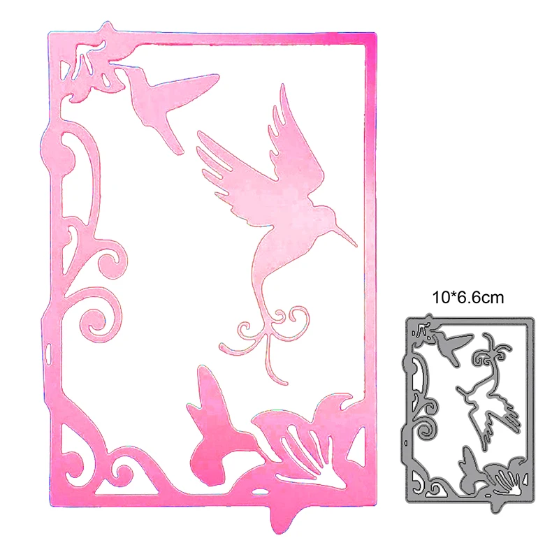

Bird Flower Frame Metal Cutting Dies Stencils Dies For Scrapbooking Dies Decoration Embossing Die Cut Handcraft Dies Template