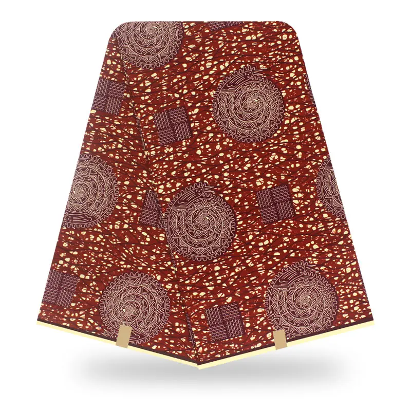 

2021 African wax print Fabric 6yard Ankara wax high quality pagne real wax cotton ankara print material for dresses fabric
