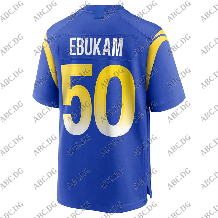 

Customized Stitch American Football Jersey Men Women Kid Youth Los Angeles Samson Ebukam Royal Game Jersey