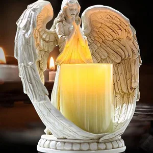 Electronic Angel Candle Holder Resin Angel statue Wedding Gift Home
Office Decoration Birthday gift for girls home decor