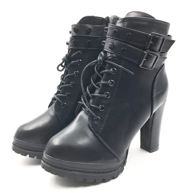 Сапоги Aleafalling женские на плоской подошве повседневные винтажные высоком каблуке