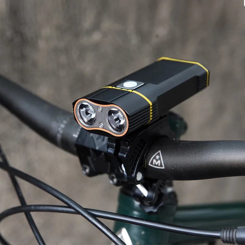 

Bicycle Light Cycling Fixture Mountain Bicycle Lights USB Charging Night Riding Ed Headlight Warning Light Strong Light
