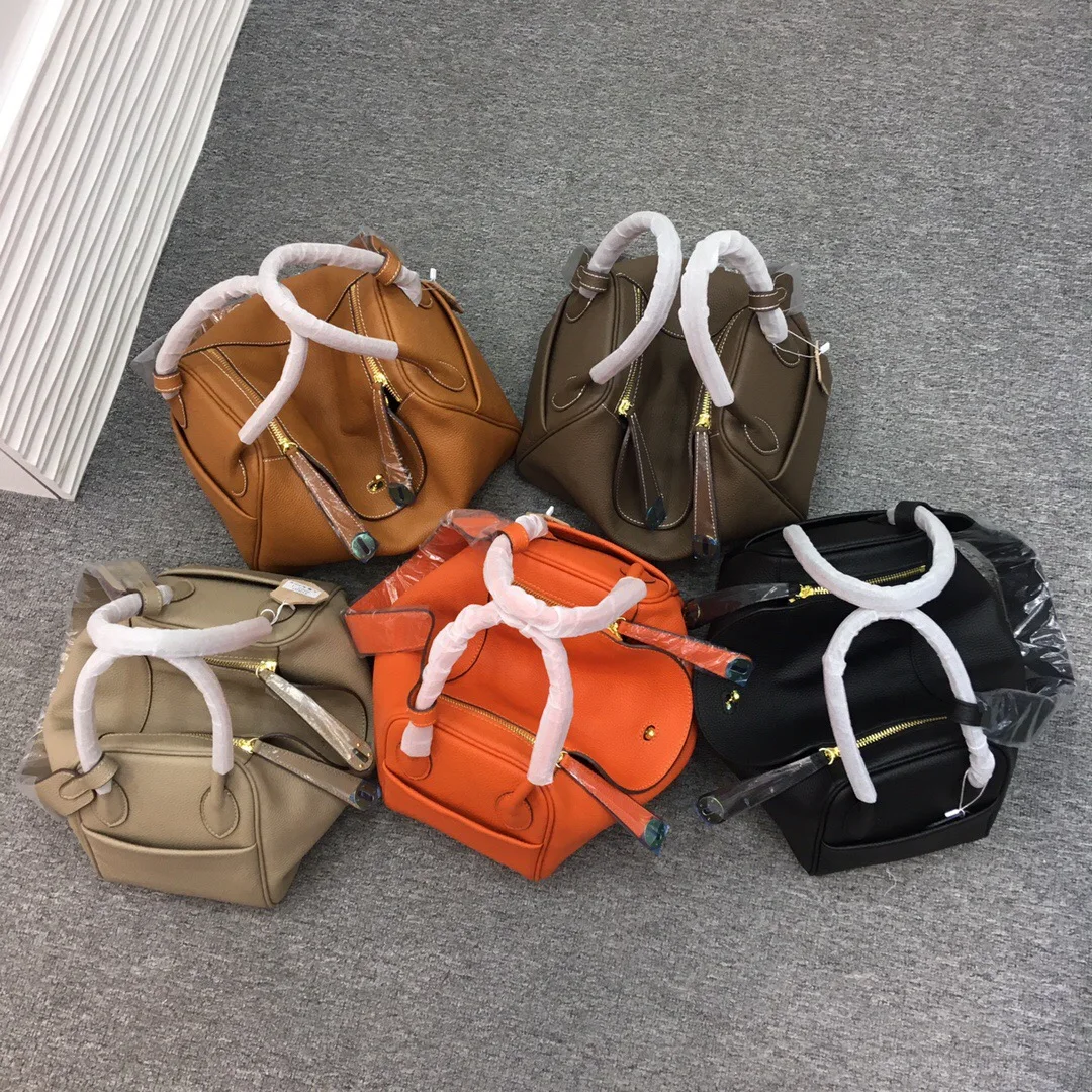 

free shipping 2021 the new style gold hardware genuine cow leather women one shoulder bag crossbody bag 9 color 3size