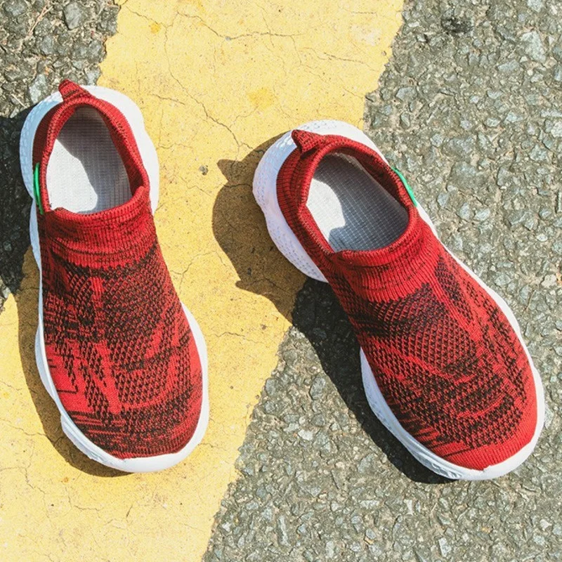 Kids Sock Running Shoes Fashion Breathable Lightweight Mesh Sneaker For Girls Boys Tenis Infantil Basket Footwear Casual Walking | Детская