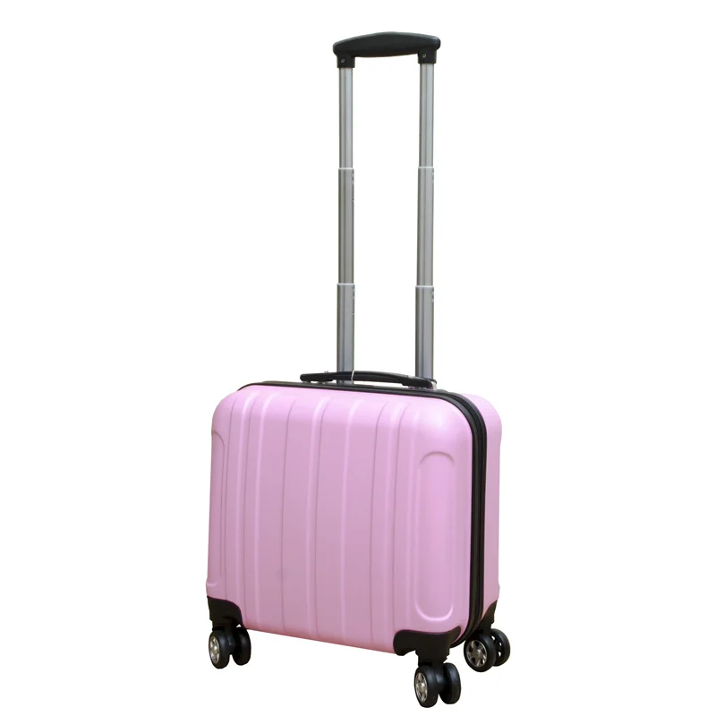 Fashion 17 Inch Small Suitcase on Wheels Ladies 14 inch Mini Cabin Suitcase Chassis Trolley Case Password Luggage Cosmetic Box images - 6