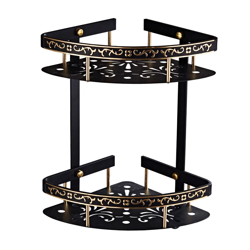 Полка для ванной черная из алюминия | Обустройство дома