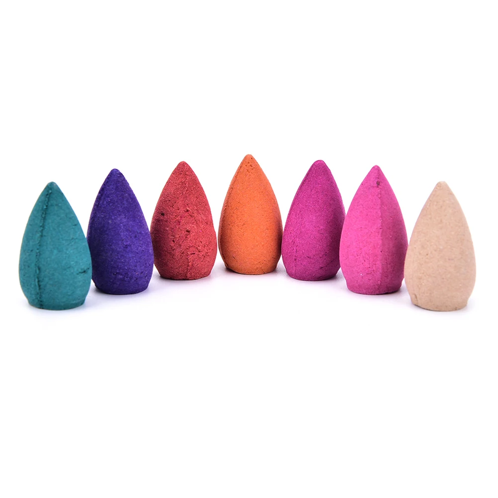 

70Pcs Tranditional Aromatherapy Cone Natural Smoke Tower Cones Bullet Backflow Incense Hollow Cone Jasmine
