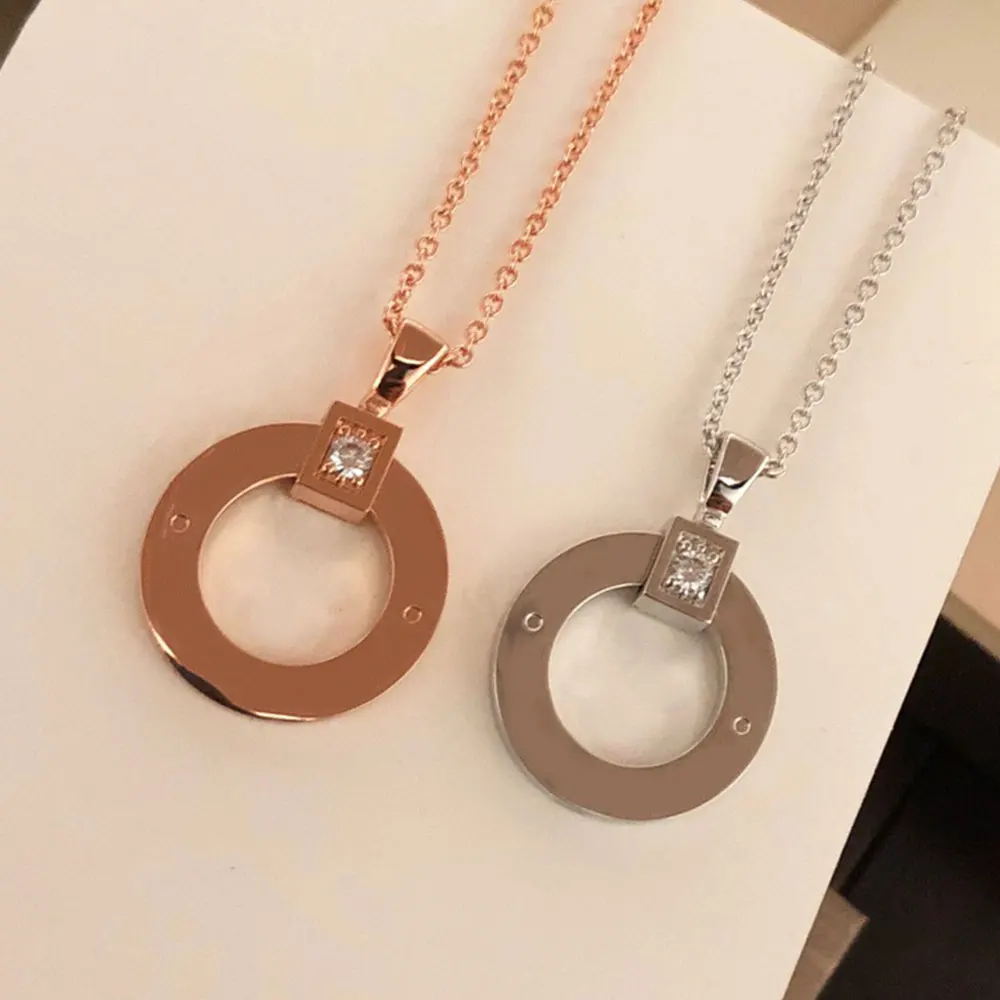 

AYBS BV Necklaces High Quality Original 1:1 LOGO AAA Roman Circle Necklace Woman BVL Luxury Jewelry Brand Hot Trend Free Shippin