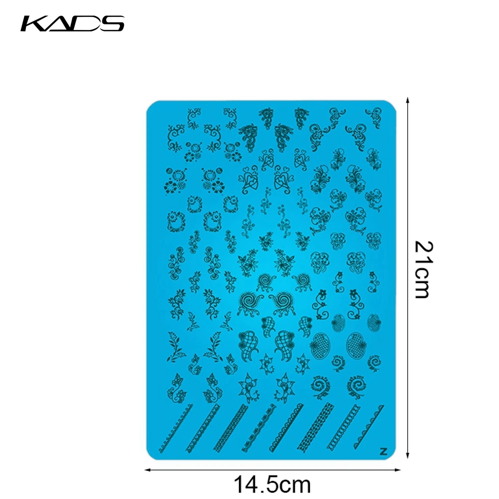 KADS 1 Шт. Классический Кружева Nail Art Тиснения Плиты Samping Лак Для Ногтей DIY Украшения