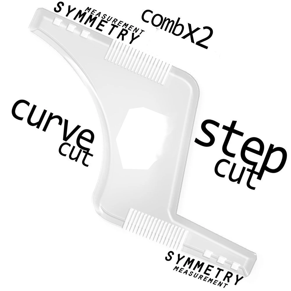 2019 двухсторонний шаблон для укладки бороды ABS гребень мужские инструменты бритья
