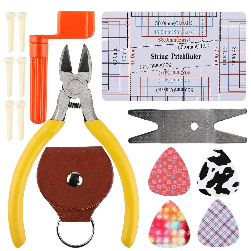 

26pcs/set Guitar Repairing Tool Kit Wire Plier Strings Organizer Wrenches for Guitar Ukulele ALS88