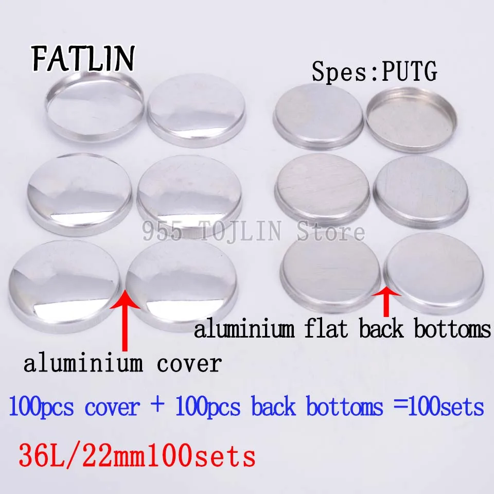 36L100sets buttons D 100 комплектов 36L алюминиевая покрытая ткань пуговицы ручной работы металлическая Форма для хлеба круглая Ткань FATLIN - Цвет: 36L100sets buttons D