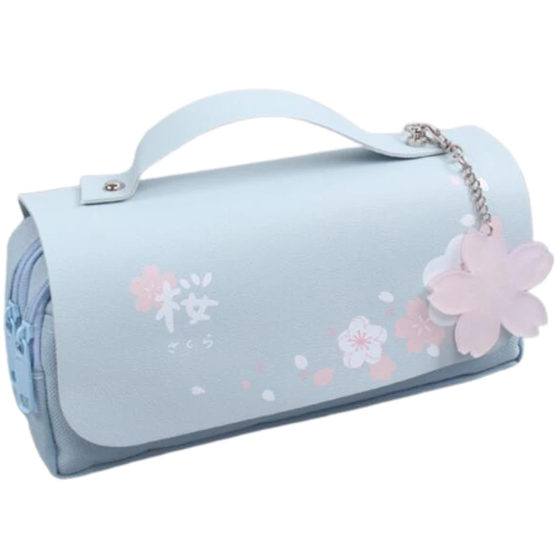 

Cherry Blossom Pencil Case PU Leather Pencil Case Stationery Pencil Case Sweet Pencil Case Pencil Case