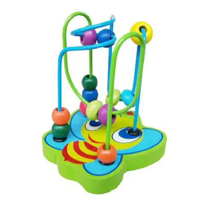 Education For Kids Fun Learning Toys For Children Kids Baby Colorful Wooden Mini Around Beads Educational Game ToyW807