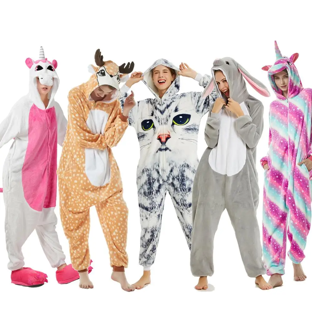 Пижама хаски в виде единорога взрослые кигуруми комбинезоны животных для женщин