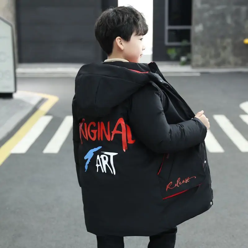 Детская пуховая куртка на мальчика с капюшоном возраст до-30 градусов | Мать и