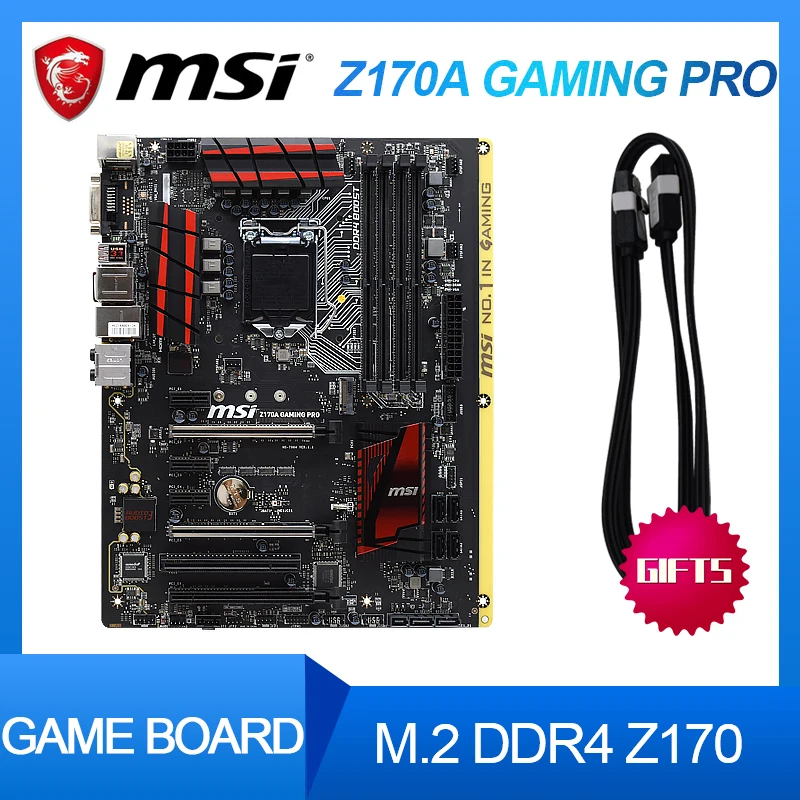 Материнская плата MSI Z170A GAMING PRO LAG 1151 Z170 i7 i5 i3 3600(OC) МГц PCI E 3 0 M.2 DDR4 оригинальный