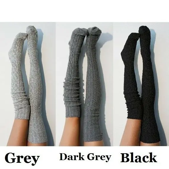 

Over the Knee Long Stock Knit Warm Thigh High Stocks Women Cotton Sexy Stockings