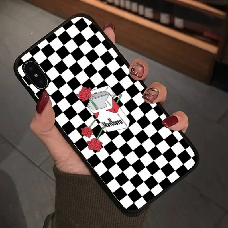 Babaite черный и белый шахматный силиконовый чехол для iphone 7 8 plus x xs max xr 11 pro мобильный