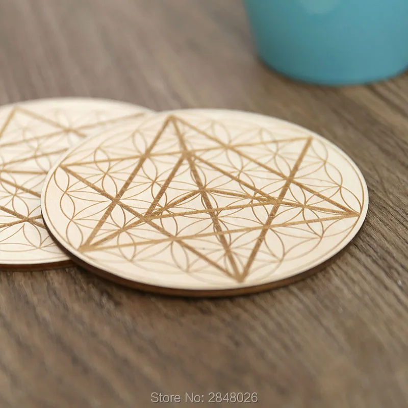 Подставка Metatron's Cube с гравировкой подставка под деревянную решетку деревянная