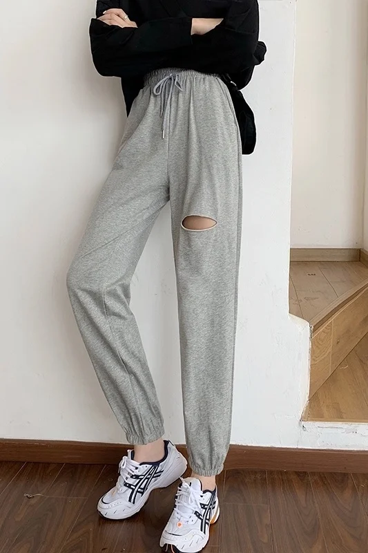 

Брюки спортивные женские с завышенной талией, осень 2021