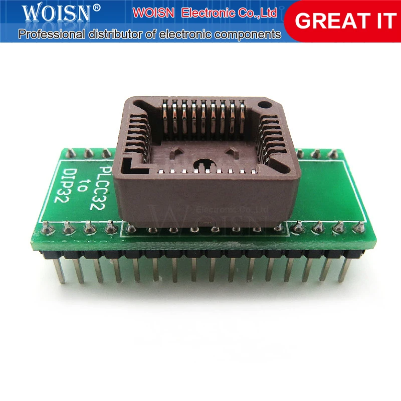 2 шт./лот IC тестовое Гнездо PLCC32 поворот DIP32 адаптер блокирует преобразовательный