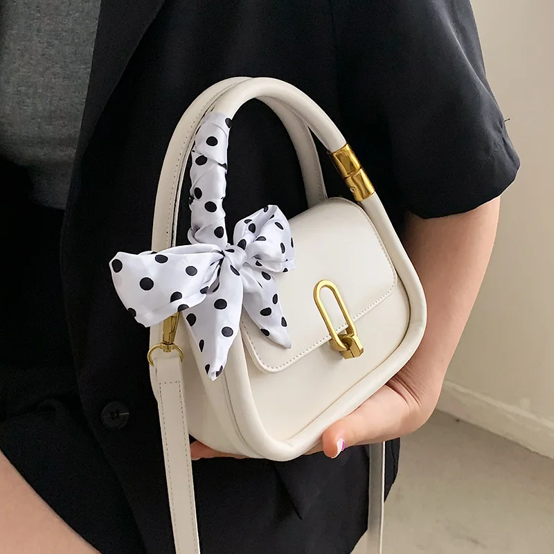 

Scarves Design Mini PU Leather Crossbody Bags For Women 2021 Spring Hot Branded Trendy Luxury Shoulder Handbags Totes