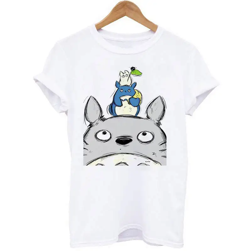

Fashion Totoro Studio Ghibli T Shirt Women Japanses streetwear Cartoon T-shirt Miyazaki Hayao Harajuku Kawaii Summer causual Top