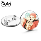 Азиатских Аниме Kuroko No Basuke, Баскетбол куроко, серия, брошь на застежке, кабошон стеклянная купольная бронза значок для любителей аниме рюкзак украшения сувенир подарки