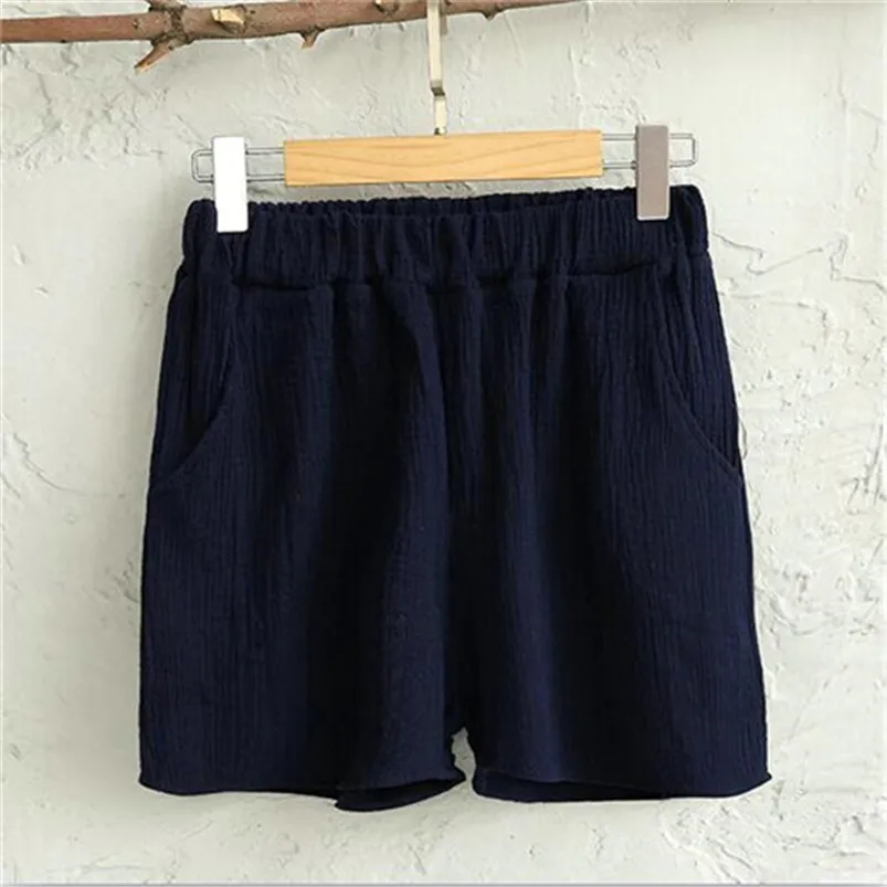 Новинка 2021 летние повседневные хлопковые льняные шорты с высокой талией женские