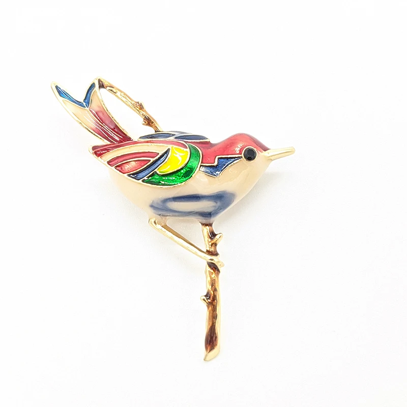 PD Брошь Птица на ветке капель масла Изысканный High end брошь броши оптовая торговля