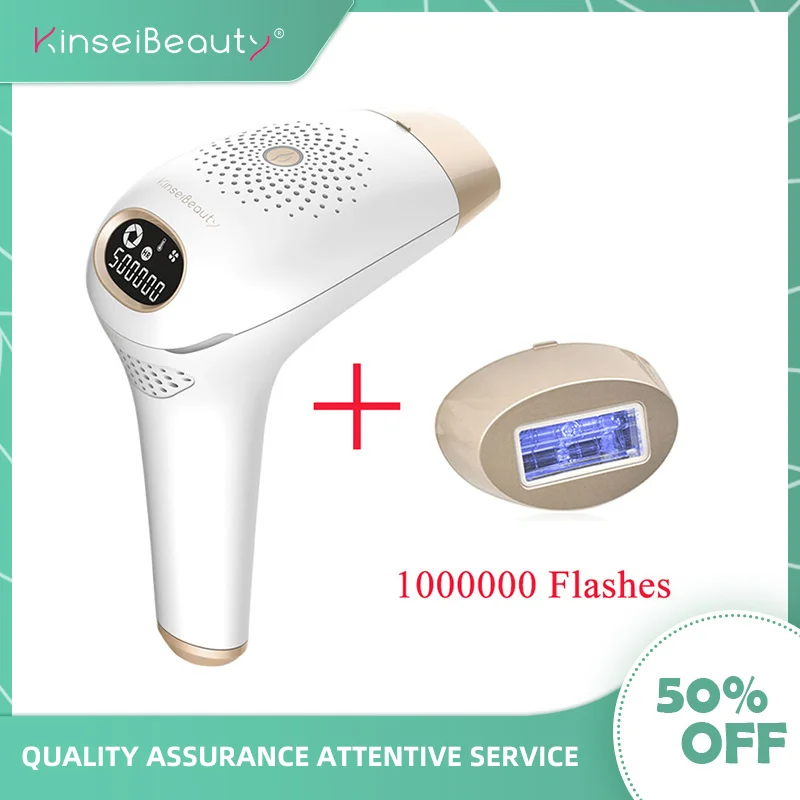 

KINSEIBEAUTY 1000000 shots Free shipping! Home Use IPL Face and Body Hair Removal With 2 Hair Removal Heads