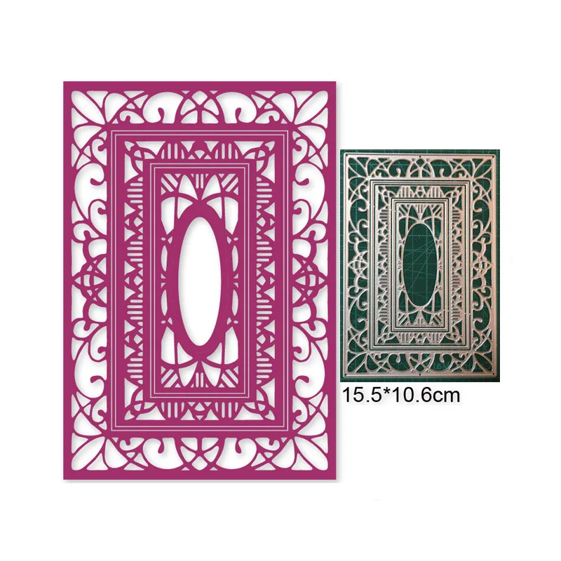 

Metal Cutting Dies Lace frame background die cut for DIY Scrapbooking dies Photo Craft dies Handmade Card Punch Art Cutter Dies