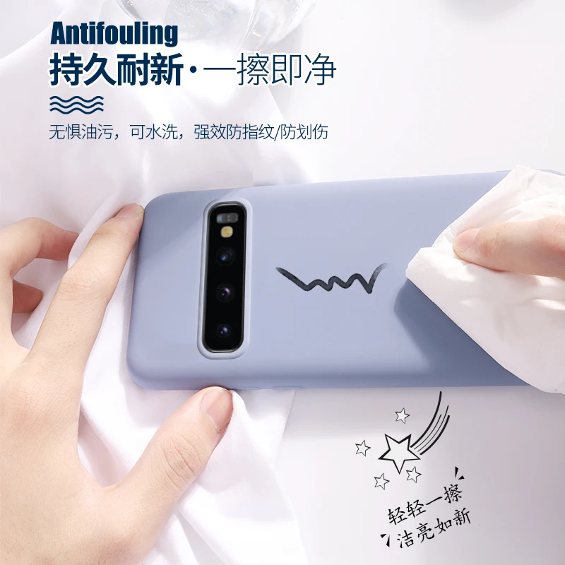 

Phone Case For Samsung Note20 Ultra M51 Luxury Original Silicone Shockproof For S30 A72 52 91 Shell Back Cover Lens Protection