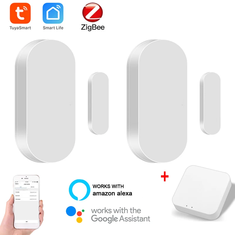 

Умные детекторы открытой/закрытой двери ZigBee Tuya, Wi-Fi, уведомления, оповещения, поддержка Alexa Google Home 2021