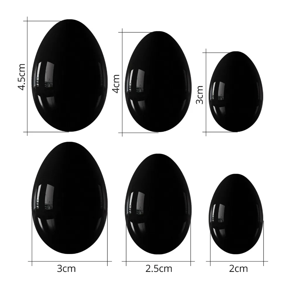 Natural Obsidian Yoni Egg Set Jade Eggs Kegel Exerciser Wand Massager Pelvic Floor Vaginal Muscles Tightening Ball | Красота и
