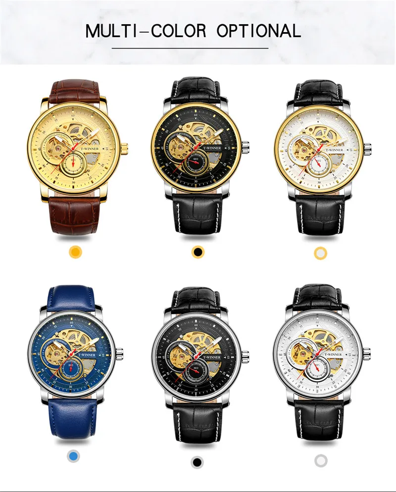 Автоматические механические мужские наручные часы WINNER спортивные армейские
